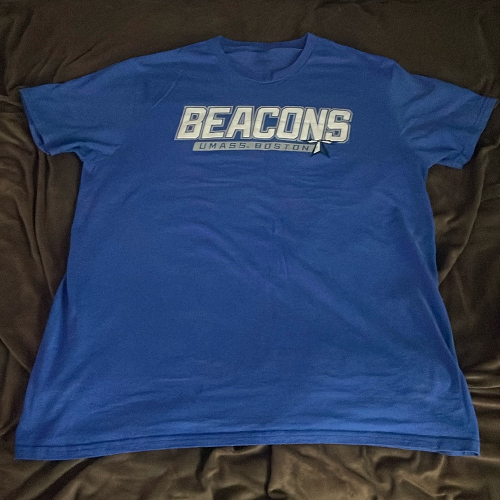 Umass Boston shirt, large, blue